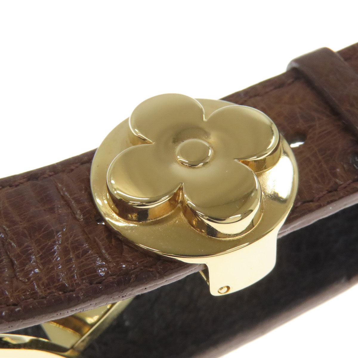 LOUIS VUITTON ルイヴィトン SN0011 グッドラック ブレスレット オーストリッチ レディース 中古