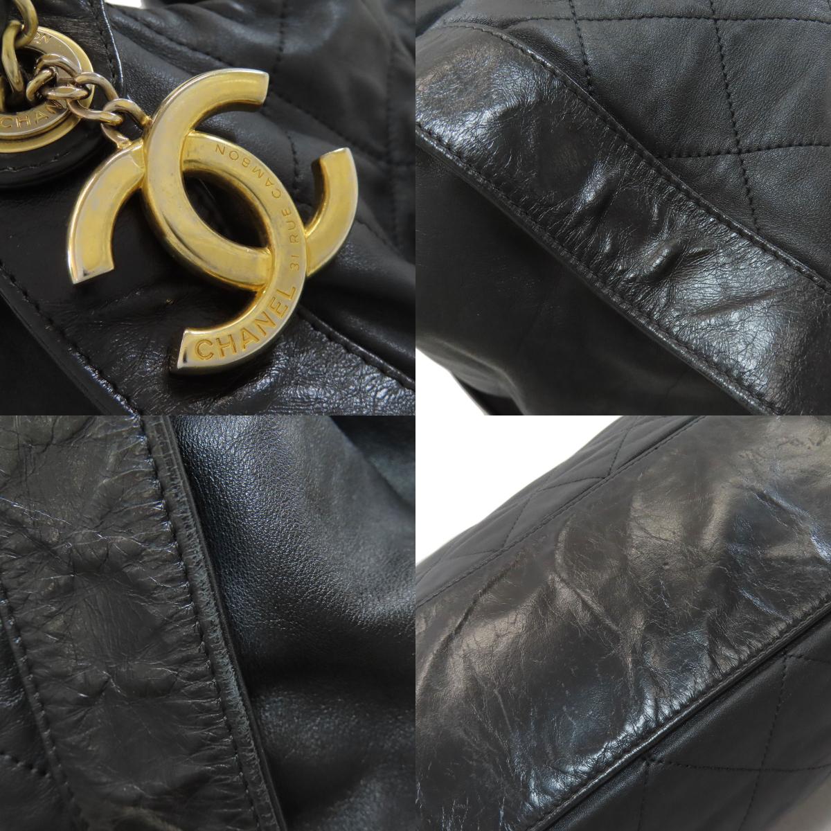CHANEL シャネル マトラッセ ココマーク ゴールド金具 2WAY ショルダーバッグ カーフ レディース 中古