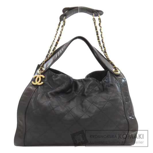 CHANEL シャネル マトラッセ ココマーク ゴールド金具 2WAY ショルダーバッグ カーフ レディース 中古