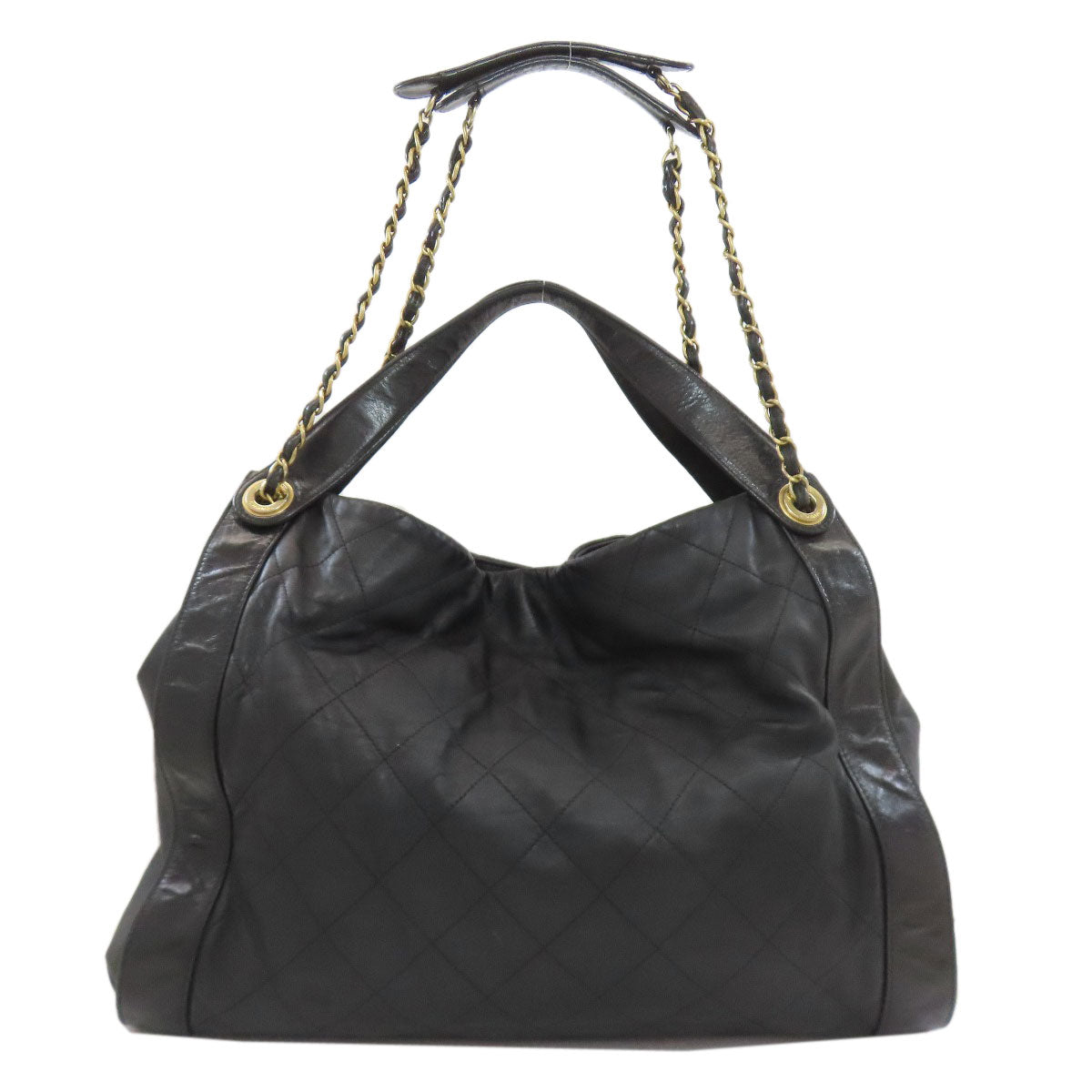 CHANEL シャネル マトラッセ ココマーク ゴールド金具 2WAY ショルダーバッグ カーフ レディース 中古