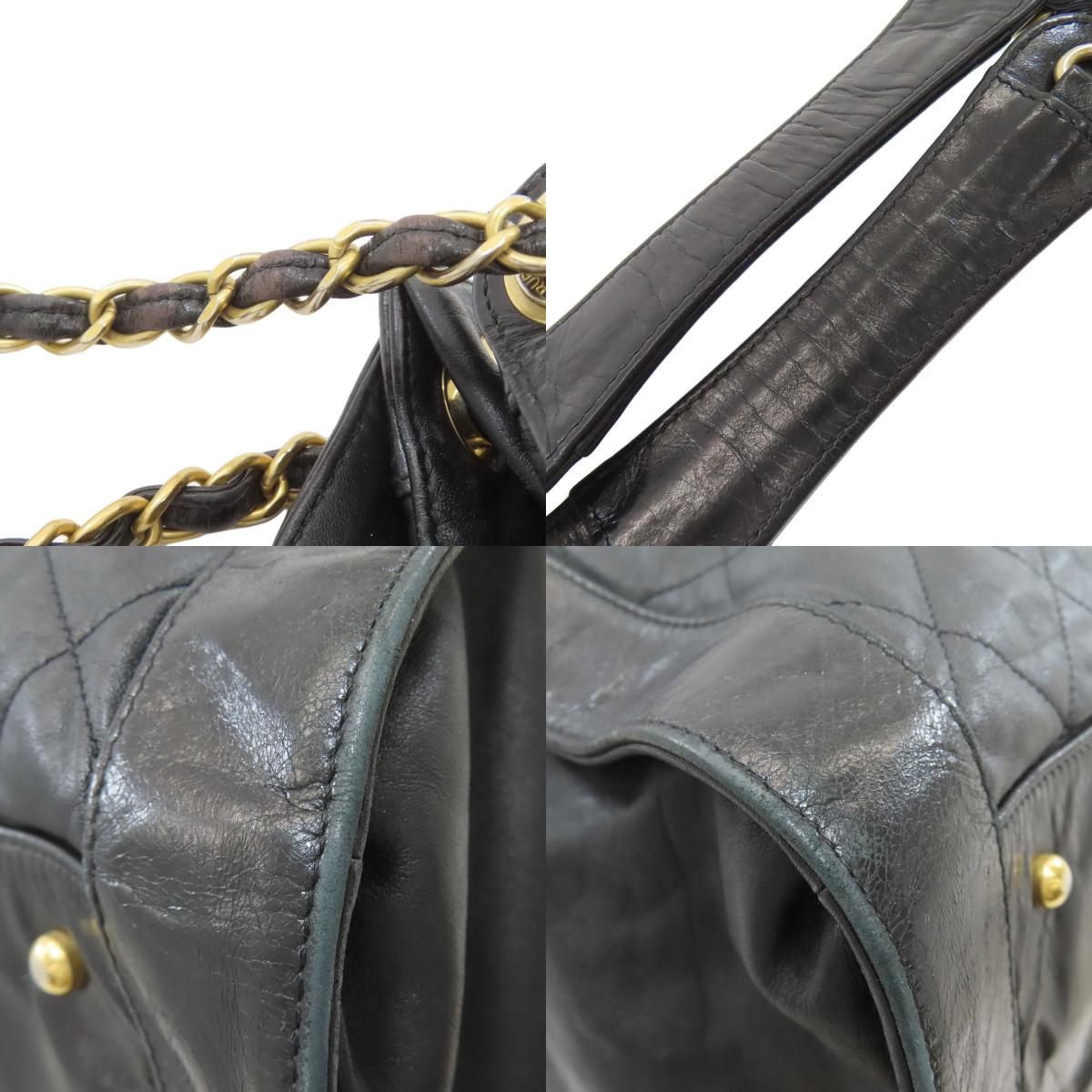 CHANEL シャネル マトラッセ ココマーク ゴールド金具 2WAY ショルダーバッグ カーフ レディース 中古