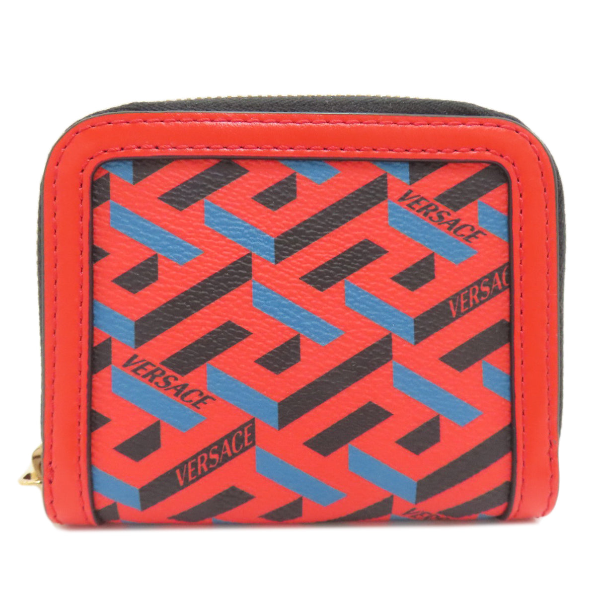 VERSACE ヴェルサーチ LA GRECA カードケース PVC レディース 中古