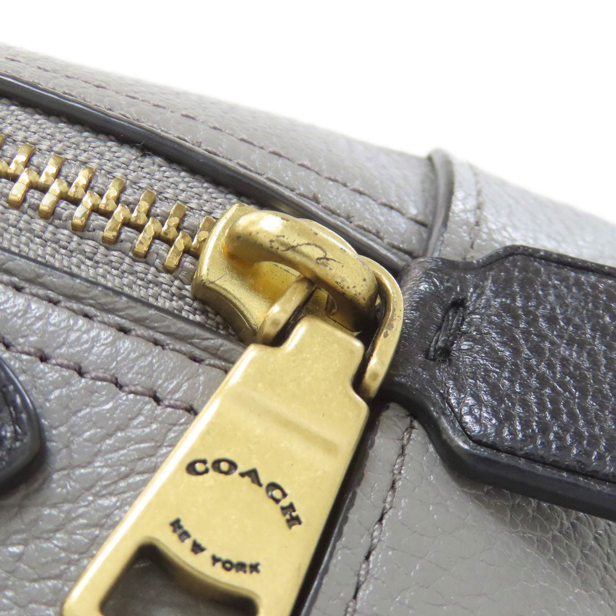 COACH コーチ 79464 ロゴ ショルダーバッグ カーフ レディース 中古