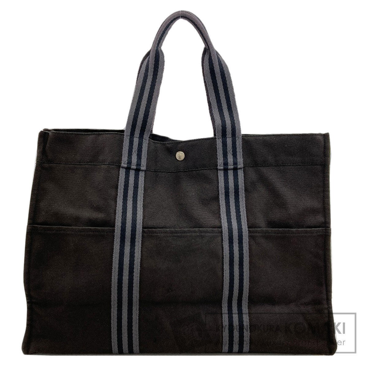 HERMES エルメス サックフールトゥMM トートバッグ キャンバス レディース 中古