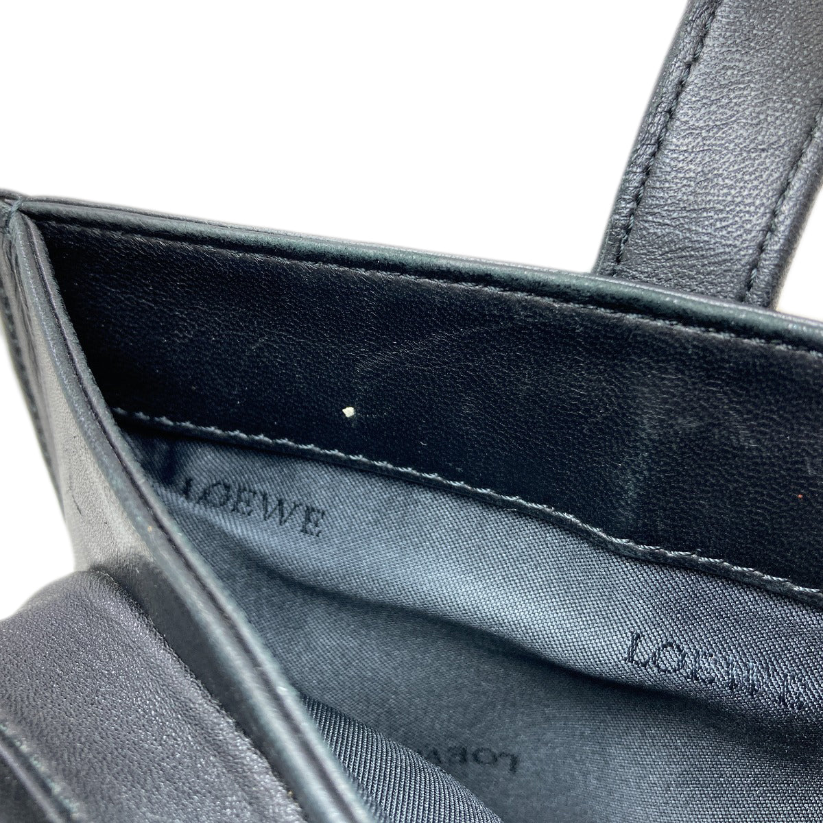 LOEWE ロエベ アナグラム 2WAY ハンドバッグ ラムスキン レディース 中古
