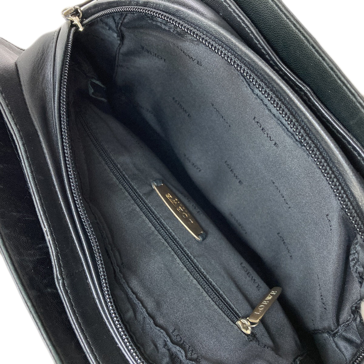 LOEWE ロエベ アナグラム 2WAY ハンドバッグ ラムスキン レディース 中古
