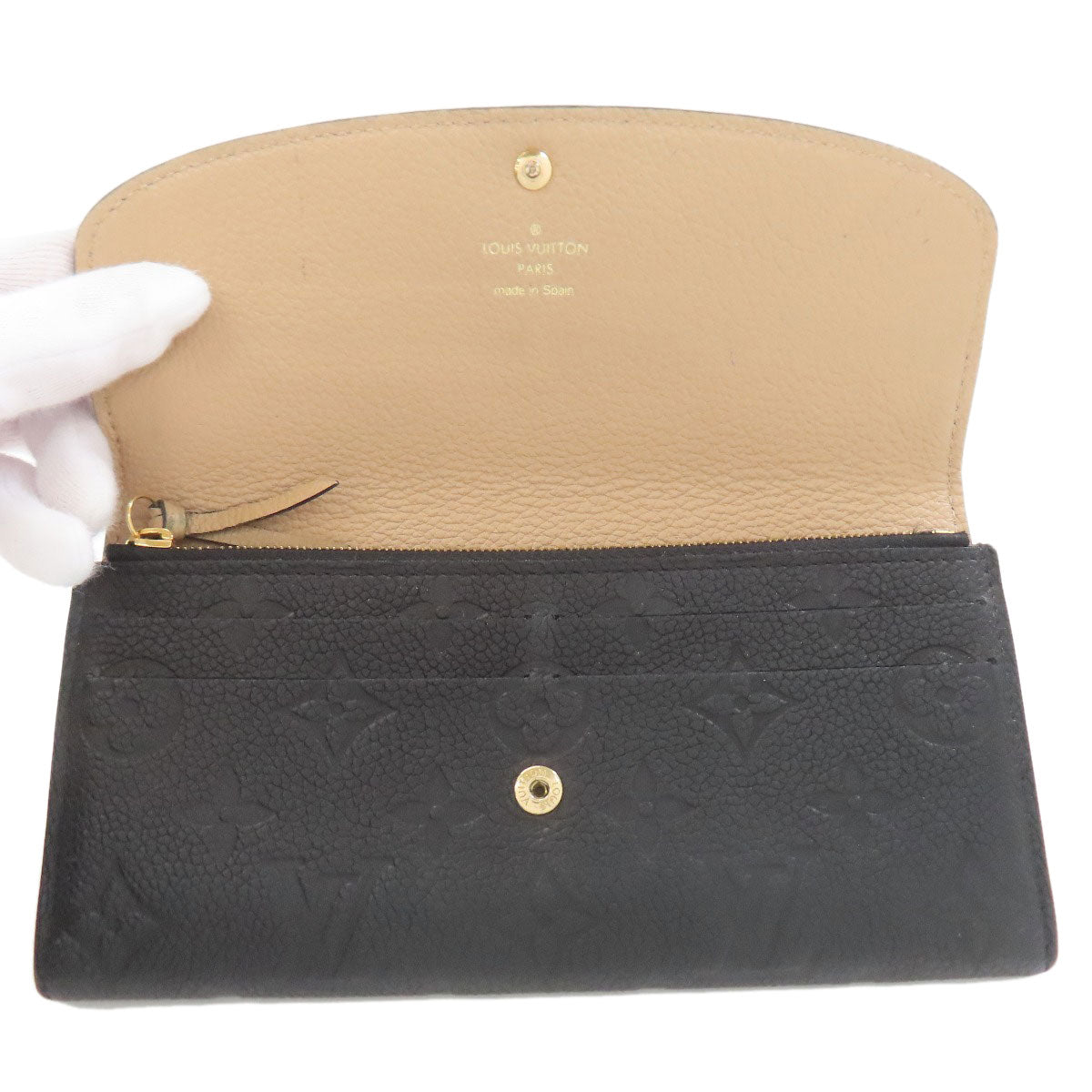 LOUIS VUITTON ルイヴィトン M62369 ポルトフォイユ・エミリー 長財布（小銭入れあり） アンプラント レディース 中古