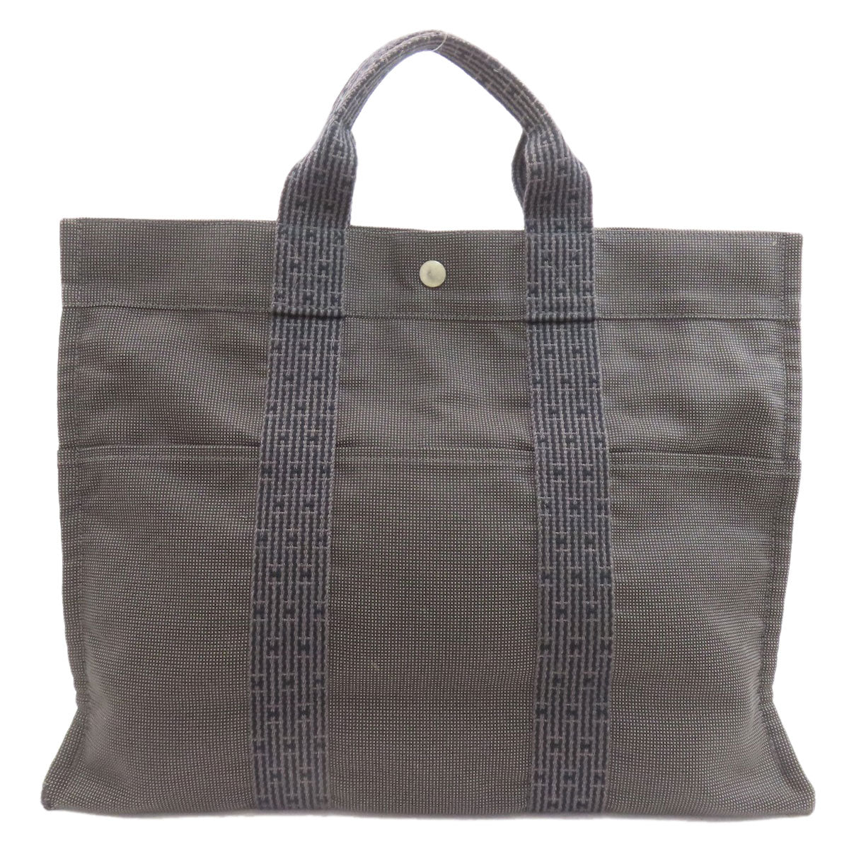 HERMES エルメス エールラインMM ハンドバッグ キャンバス レディース 中古