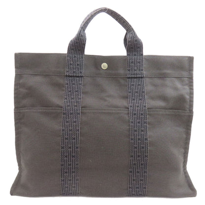 HERMES エルメス エールラインMM ハンドバッグ キャンバス レディース 中古