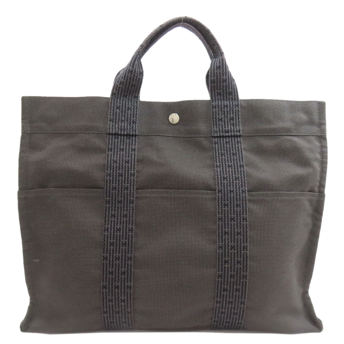 HERMES エルメス エールラインMM ハンドバッグ キャンバス レディース 中古