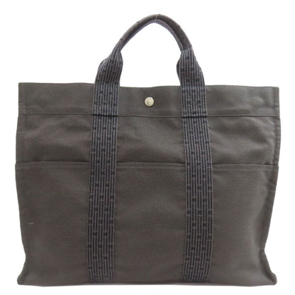 HERMES エルメス エールラインMM ハンドバッグ キャンバス レディース 中古