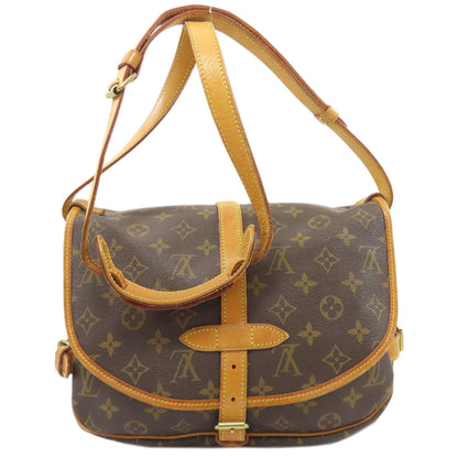 LOUIS VUITTON ルイヴィトン M40710 ソミュールMM ショルダーバッグ モノグラムキャンバス レディース 中古