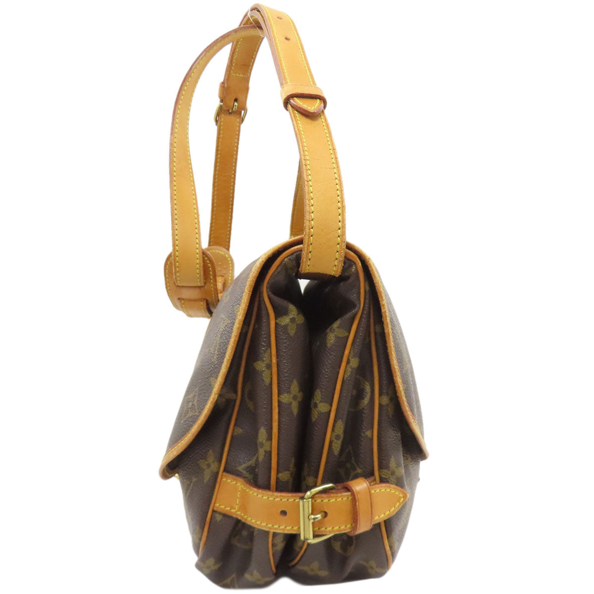 LOUIS VUITTON ルイヴィトン M40710 ソミュールMM ショルダーバッグ モノグラムキャンバス レディース 中古