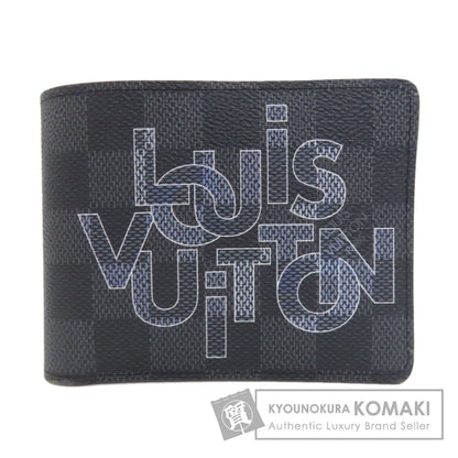 LOUIS VUITTON ルイヴィトン N60303 ポルトフォイユ・ミュルティプル 二つ折り財布（小銭入れなし） ダミエキャンバス メンズ 中古