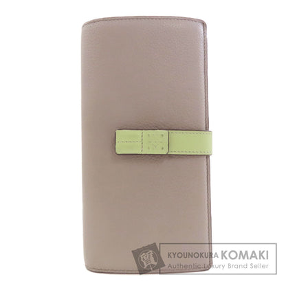 LOEWE ロエベ アナグラム ラージバーティカルウォレット 長財布（小銭入れあり） レザー レディース 中古