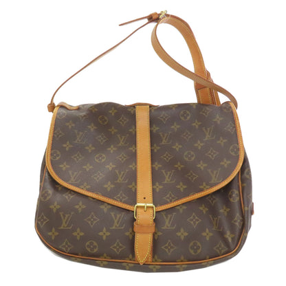 LOUIS VUITTON ルイヴィトン M40662 ソミュールGM ショルダーバッグ モノグラムキャンバス レディース 中古