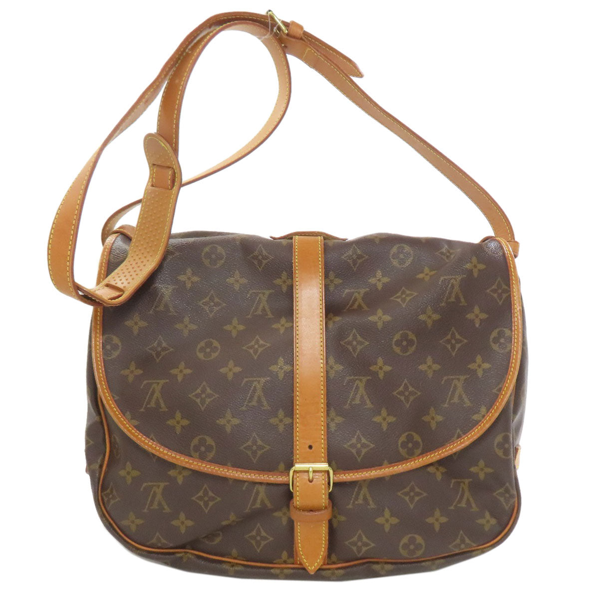 LOUIS VUITTON ルイヴィトン M40662 ソミュールGM ショルダーバッグ モノグラムキャンバス レディース 中古