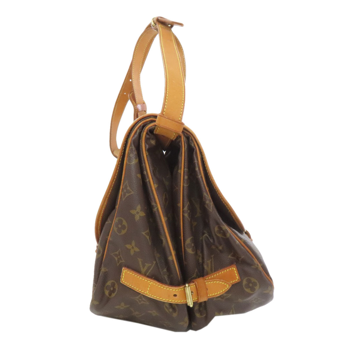 LOUIS VUITTON ルイヴィトン M40662 ソミュールGM ショルダーバッグ モノグラムキャンバス レディース 中古