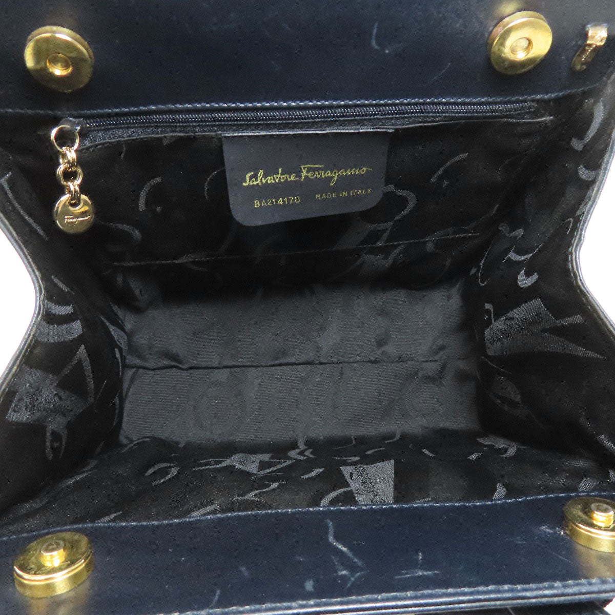 Salvatore Ferragamo サルヴァトーレフェラガモ ヴァラリボン 2WAY ハンドバッグ レザー レディース 中古