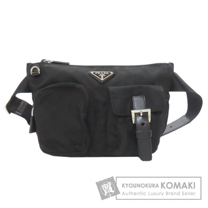 PRADA プラダ ロゴ金具 ボディバッグ ナイロン レディース 中古