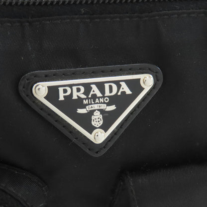 PRADA プラダ ロゴ金具 ボディバッグ ナイロン レディース 中古