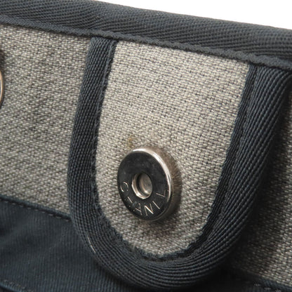 CHANEL シャネル ドーヴィル シルバー金具 トートバッグ キャンバス レディース 中古