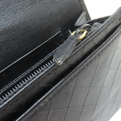 CHANEL シャネル カメリア マトラッセ 銀座限定 ゴールド金具 長財布（小銭入れあり） ラムスキン レディース 中古