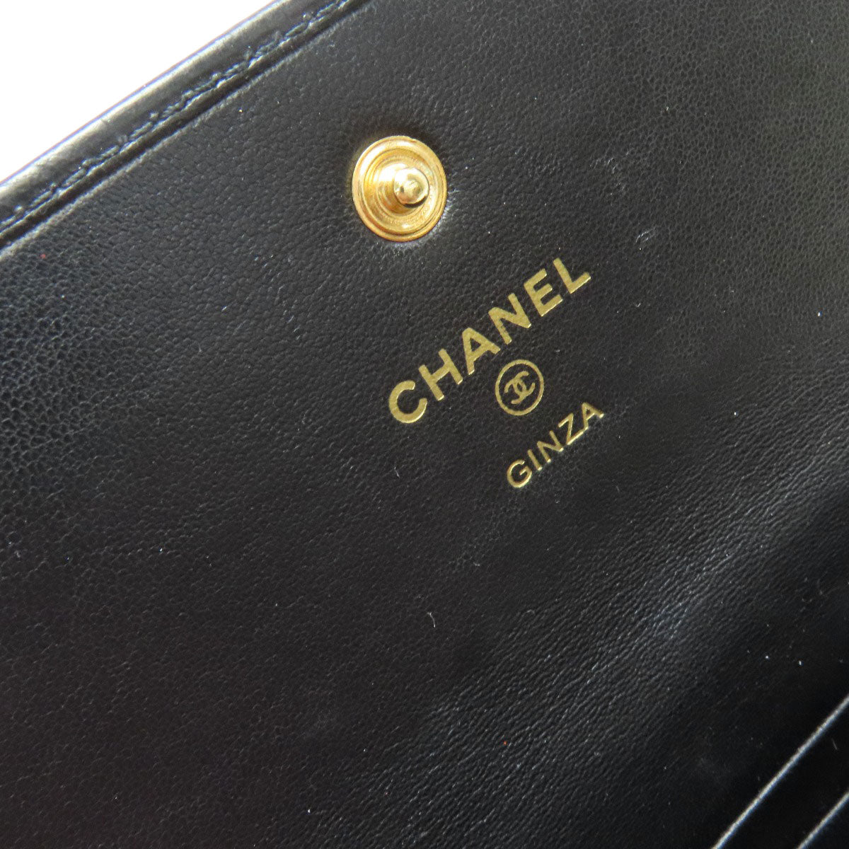 CHANEL シャネル カメリア マトラッセ 銀座限定 ゴールド金具 長財布（小銭入れあり） ラムスキン レディース 中古