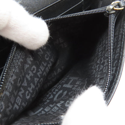 CHANEL シャネル カメリア マトラッセ 銀座限定 ゴールド金具 長財布（小銭入れあり） ラムスキン レディース 中古