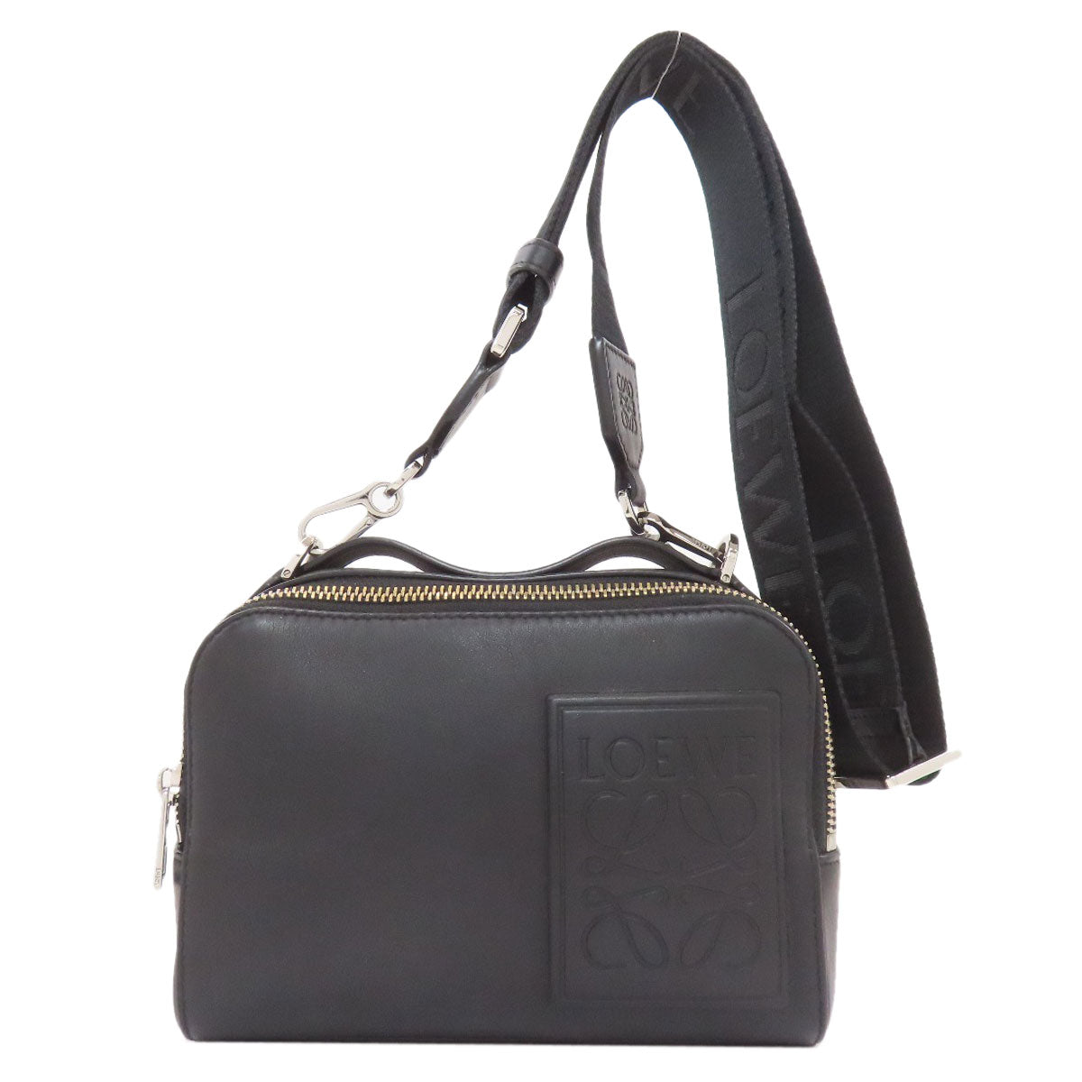 LOEWE ロエベ アナグラム 2WAY ショルダーバッグ カーフ レディース 中古