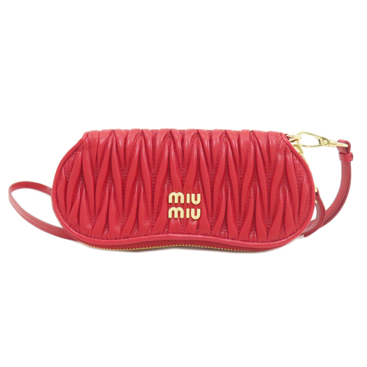 MIUMIU ミュウミュウ マテラッセ アクセサリーポーチ レザー レディース 中古
