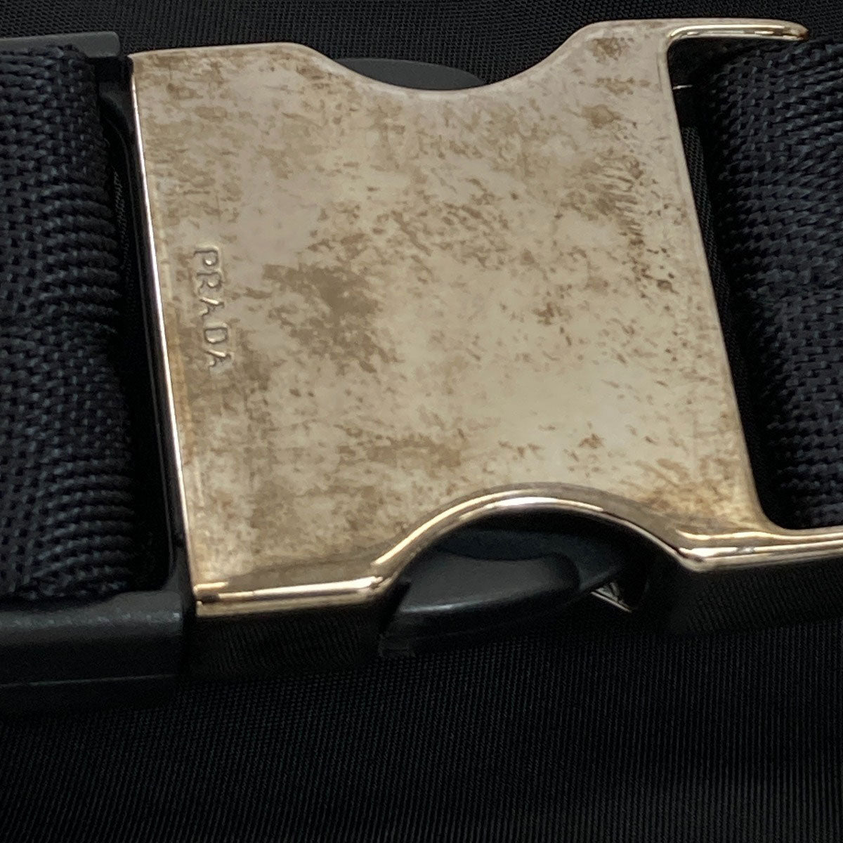 PRADA プラダ ロゴ金具 ボディバッグ ナイロン レディース 中古