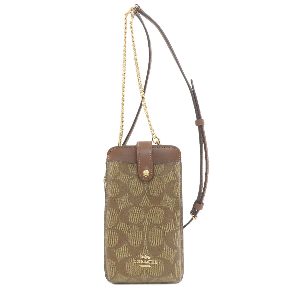 COACH コーチ C7397 サウス フォーン シグネチャー ショルダーバッグ PVC レディース 中古