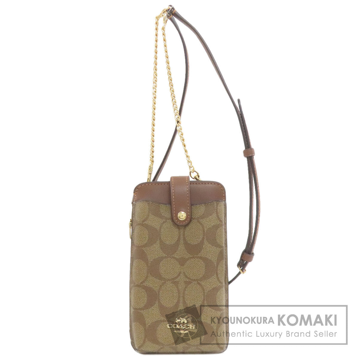 COACH コーチ C7397 サウス フォーン シグネチャー ショルダーバッグ PVC レディース 中古
