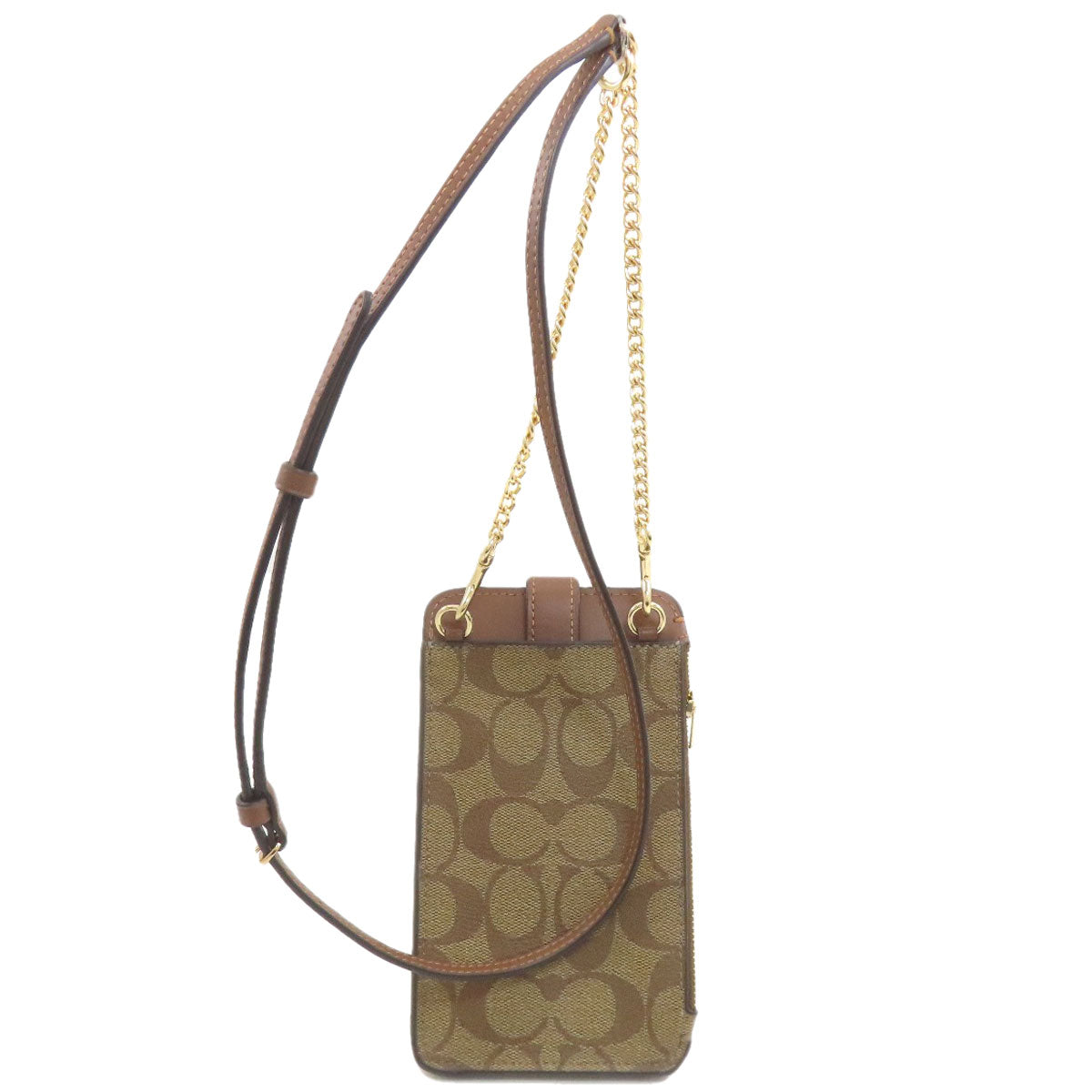 COACH コーチ C7397 サウス フォーン シグネチャー ショルダーバッグ PVC レディース 中古