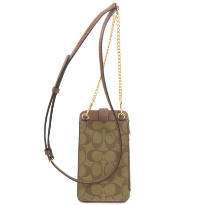 COACH コーチ C7397 サウス フォーン シグネチャー ショルダーバッグ PVC レディース 中古
