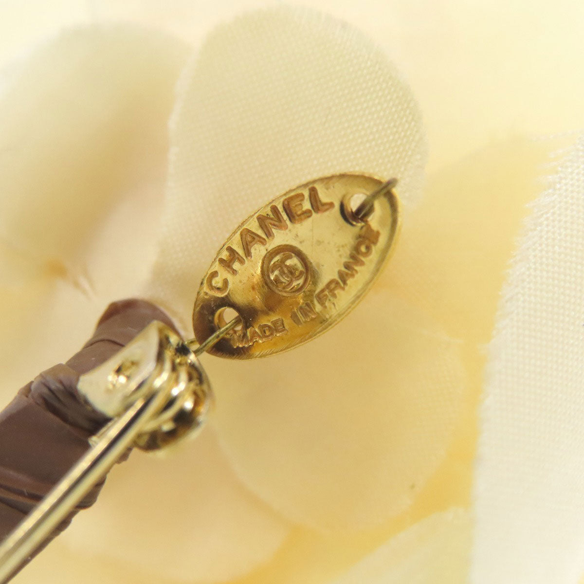 CHANEL シャネル カメリア コサージュ ブローチ 布素材 レディース 中古