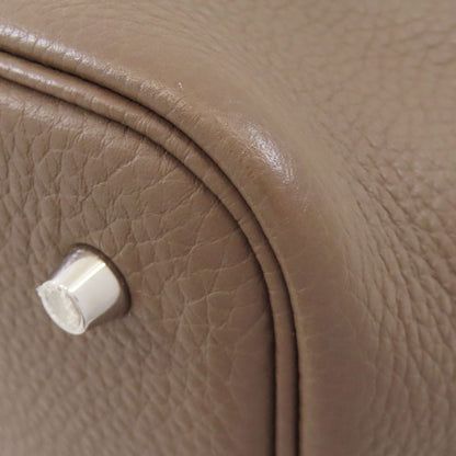HERMES エルメス ピコタンロックMM エトープ シルバー金具 ハンドバッグ トリヨン レディース 中古