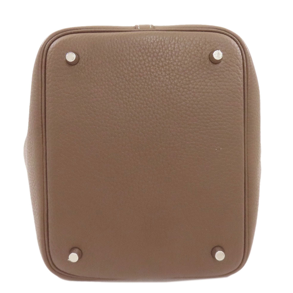 HERMES エルメス ピコタンロックMM エトープ シルバー金具 ハンドバッグ トリヨン レディース 中古