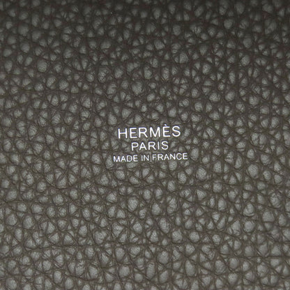 HERMES エルメス ピコタンロックMM エトープ シルバー金具 ハンドバッグ トリヨン レディース 中古