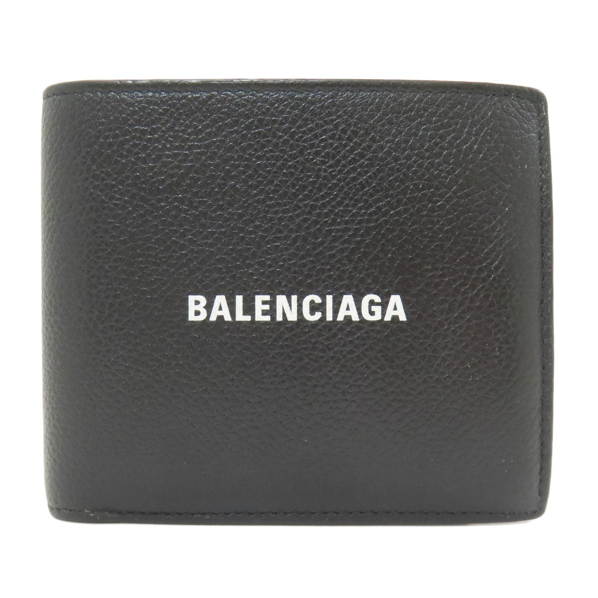 BALENCIAGA バレンシアガ 594315 ロゴ 二つ折り財布（小銭入れあり） レザー メンズ 中古