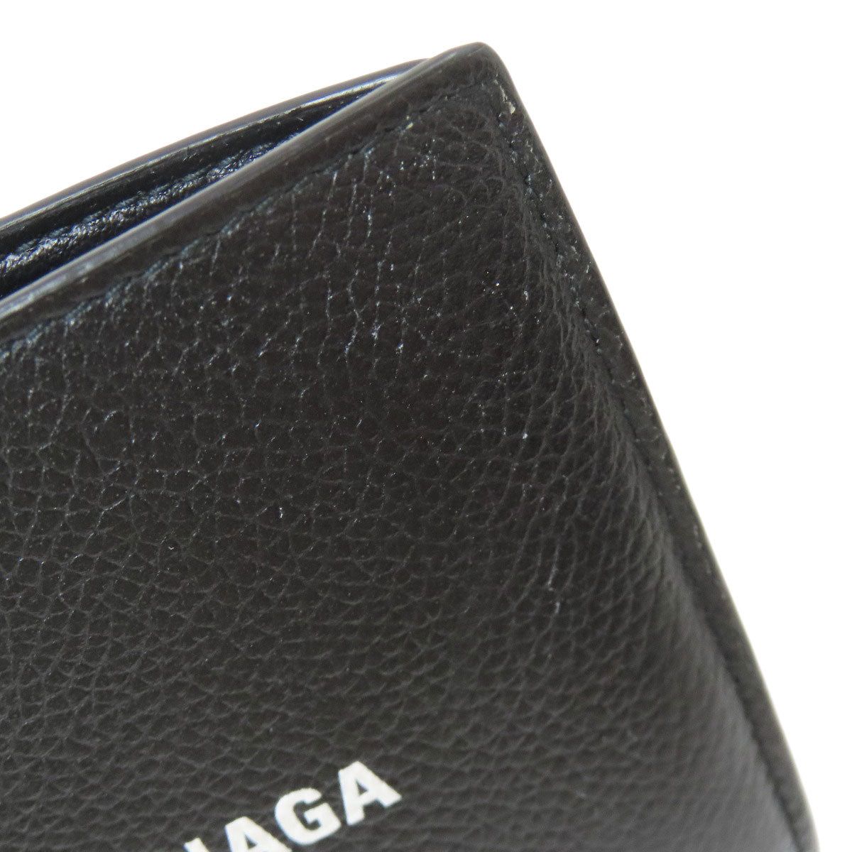 BALENCIAGA バレンシアガ 594315 ロゴ 二つ折り財布（小銭入れあり） レザー メンズ 中古