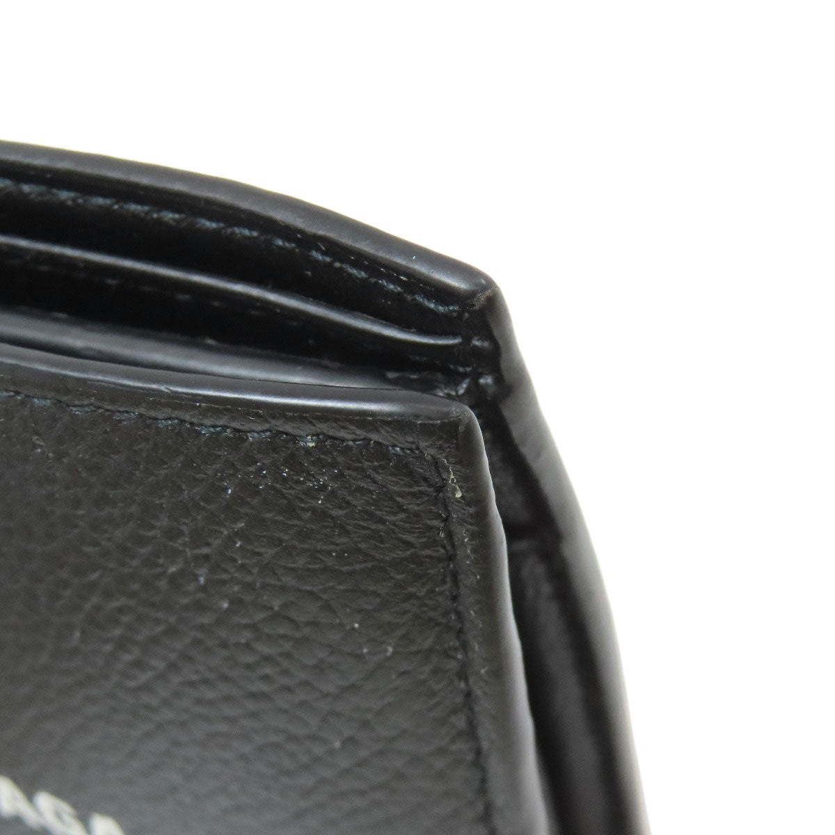 BALENCIAGA バレンシアガ 594315 ロゴ 二つ折り財布（小銭入れあり） レザー メンズ 中古