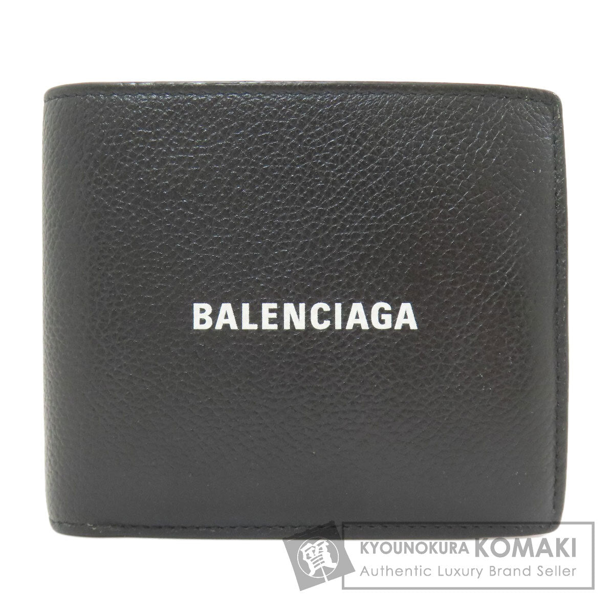 BALENCIAGA バレンシアガ 594315 ロゴ 二つ折り財布（小銭入れあり） レザー メンズ 中古