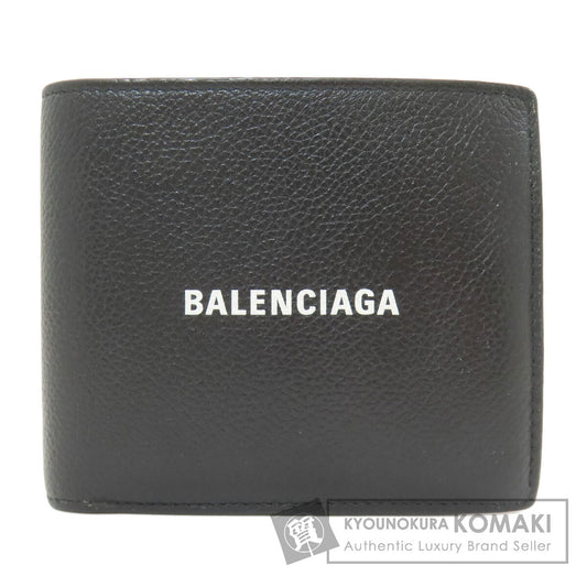 BALENCIAGA バレンシアガ 594315 ロゴ 二つ折り財布（小銭入れあり） レザー メンズ 中古