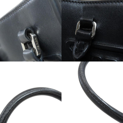 PRADA プラダ 1BA333 エンボスロゴ 2WAY ハンドバッグ ソフトカーフ レディース 中古
