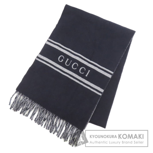 GUCCI グッチ 795304 ロゴ マフラー カシミヤ レディース 中古