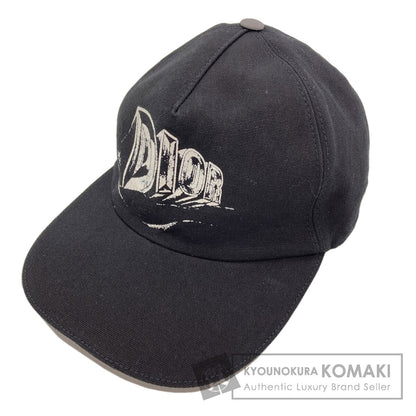 CHRISTIAN DIOR クリスチャンディオール ロゴ 帽子 コットン レディース 中古