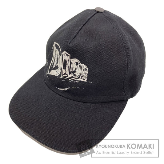 CHRISTIAN DIOR クリスチャンディオール ロゴ 帽子 コットン レディース 中古