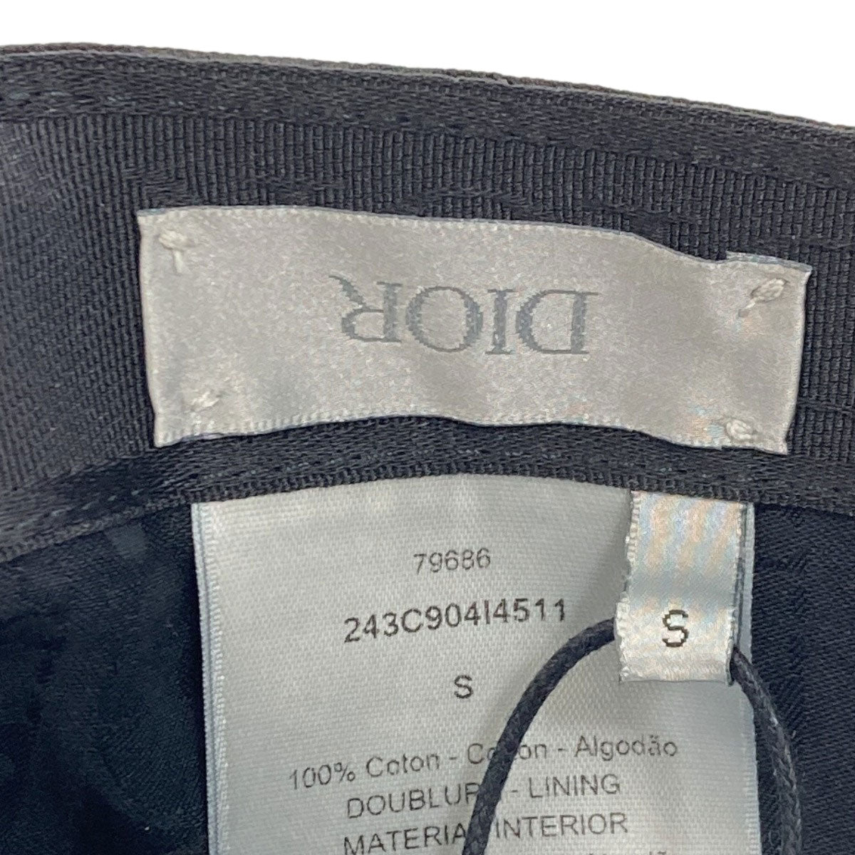 CHRISTIAN DIOR クリスチャンディオール ロゴ 帽子 コットン レディース 中古